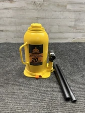 Jack Boss 20 Ton (40,000 lbs) Capacity Torin Hydraulic Welded Yellow Bottle Jack