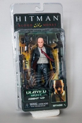 Neca Hitman Blood Money Agent 47 Action Figure Lot of 2 Black Suit & White Suit