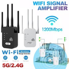 WiFi Signal Extender Internet Booster Range Repeater 1200Mbps With Ethernet Port