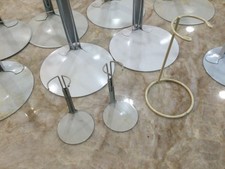 Lot of 11 Assorted Size Vintage Metal Doll Stands