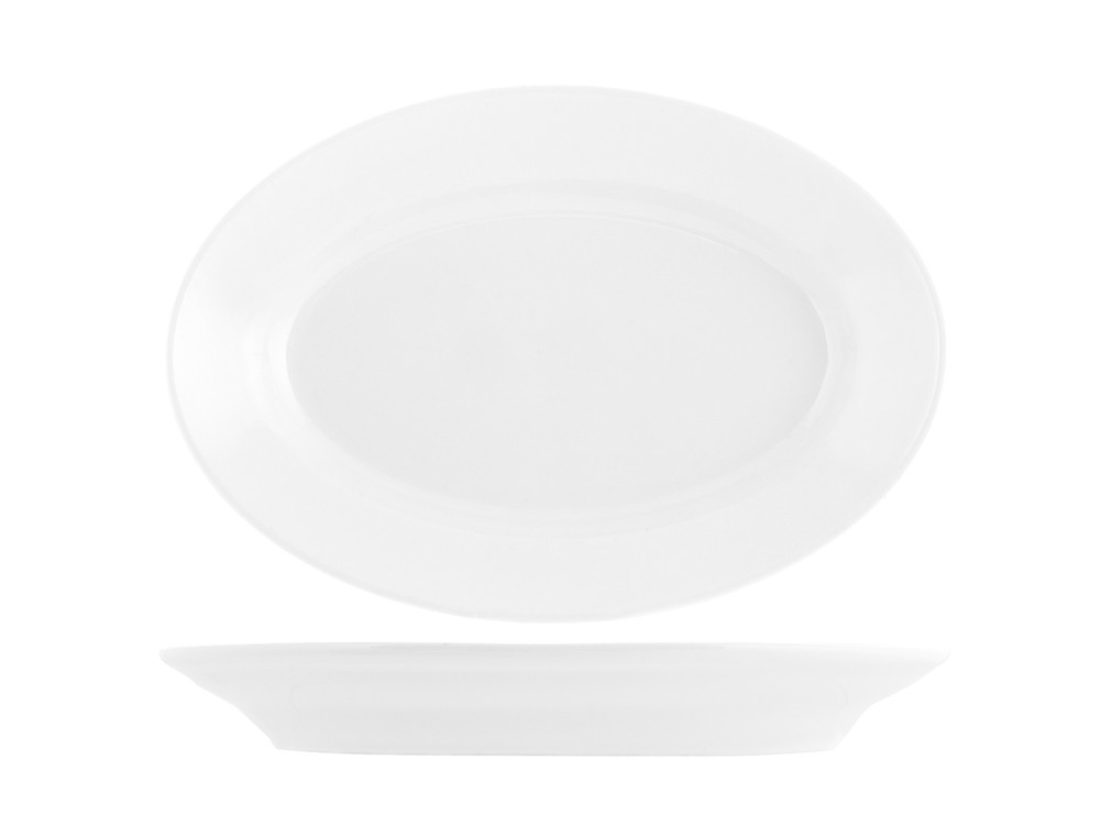 Porcelain Plate Tivoli White Oval 31cm