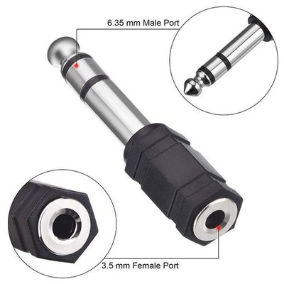 Audio-Adapter 6,3mm-Stereo-Klinkenstecker auf 3,5mm-Stereo-Klinkenkupplung