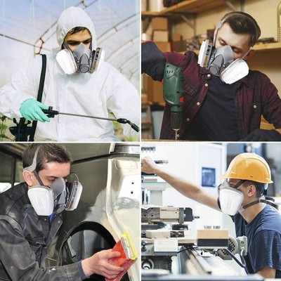 Maschera Riavvio Con Occhiali Integrati - Protezione Da Gas, Polvere E Vernice, Riutilizzabile