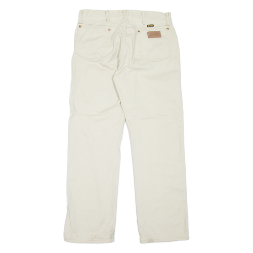 WRANGLER Mens Jeans Beige Regular Straight W34 L32 - Picture 3 of 6