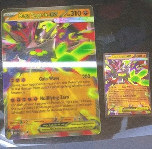 Pokemon TCG Mega Zygarde EX Mega Evolution MEP 071 Promo & Jumbo Hologram Card 