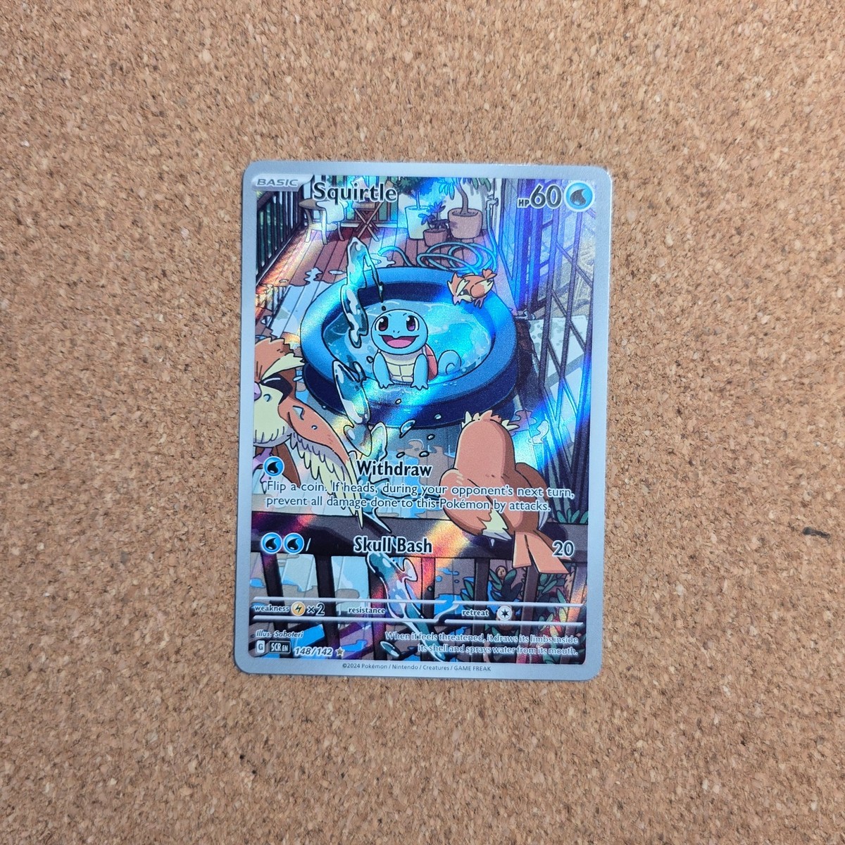ポケモンカードゲーム PSA10 Squirtle Illustration Rare 148 Squirtle 148/142 Sv07 Stellar Crown Holo Illustration Rare Pokemon