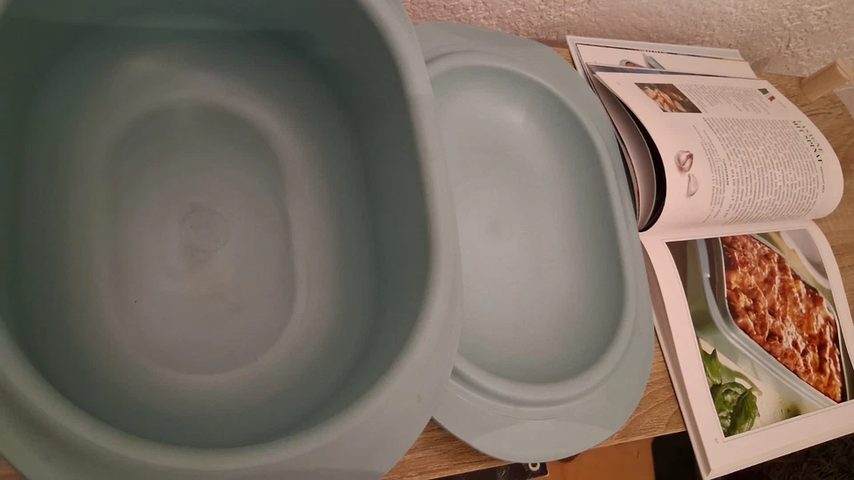 Tupperware Ultra Plus 3,0L oval Kasserolle Bräter Backform +Deckel+Kochbuch Top! - Bild 2 von 4