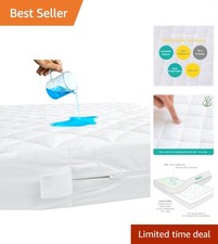 Soft Quilted Crib Mattress Protector - Fully Encased, Breathable  Quiet Design