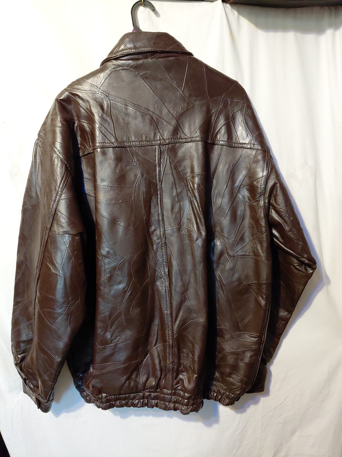 Oscar Armanno Patchwork LEATHER Flight Bomber JAC… - image 6