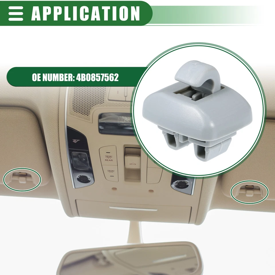 2 Piece Sun Visor Mount Clip for Audi A6 Quattro 1998-2005 - Image 3 of 4