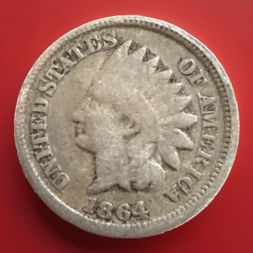 1864 Copper Nickel C/N Indian Head Cent Penny ~ G/VG VERY GOOD US Type Coin 1204