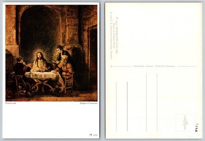 Continental Rembrandt Supper At Emmaus Postcard
