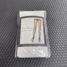 Spandex White Fishnet Pantyhose By Leg Avenue One Size 90-165 lbs 