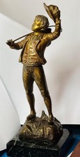 Antique Bronze Signed Georges OMERTH Authentic / Boy