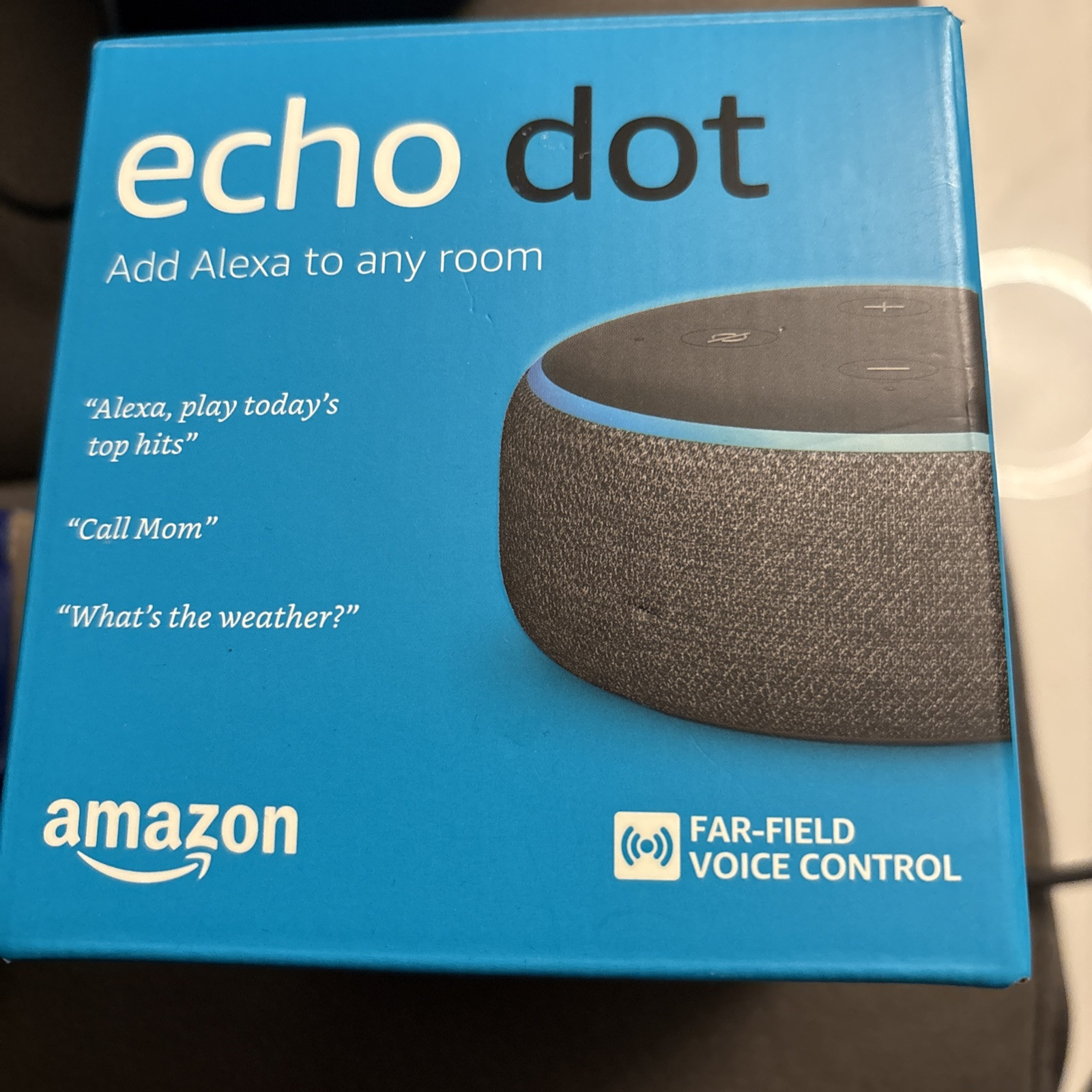 Echo Dot 3rd Gen Smart Speaker with Alexa in Charcoal Gray Brand New-image