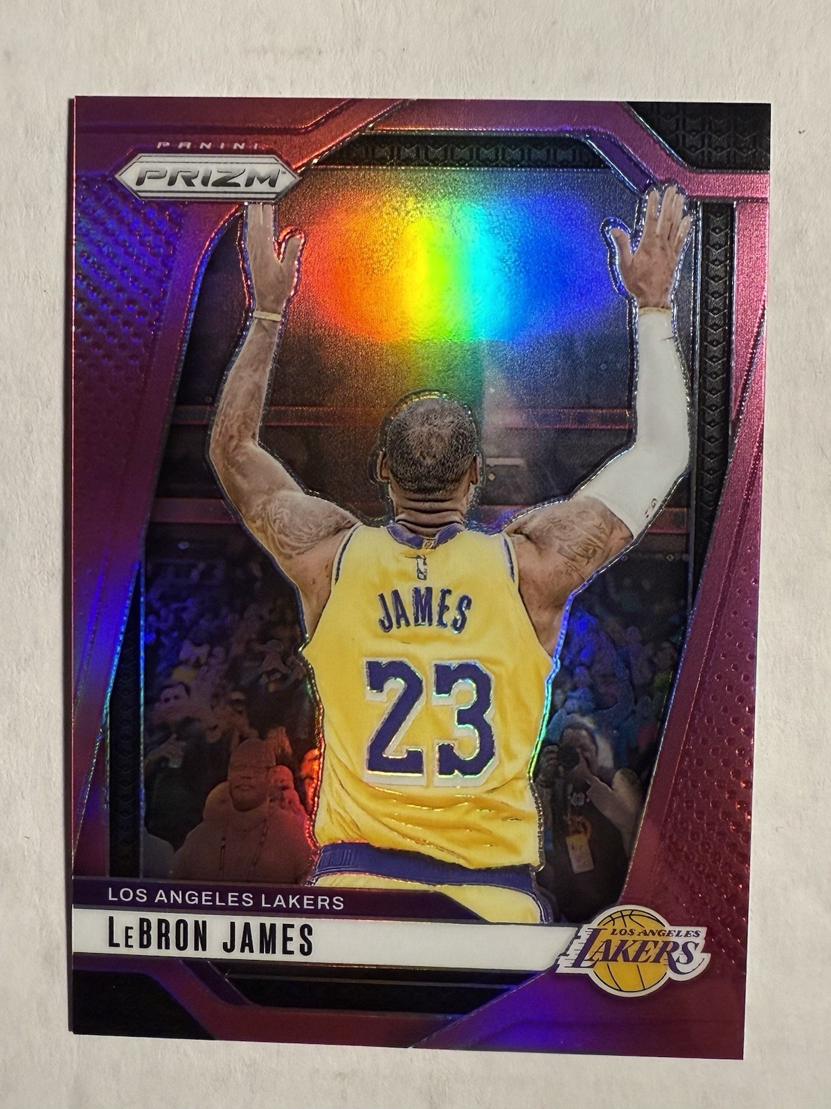2024 Panini Prizm #130 Pink Chalk Toss LeBron James /249