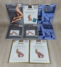 Lot of 8 Vtg Pantyhose Size B Control Top Panty Nice Touch Givenchy Hosiery US
