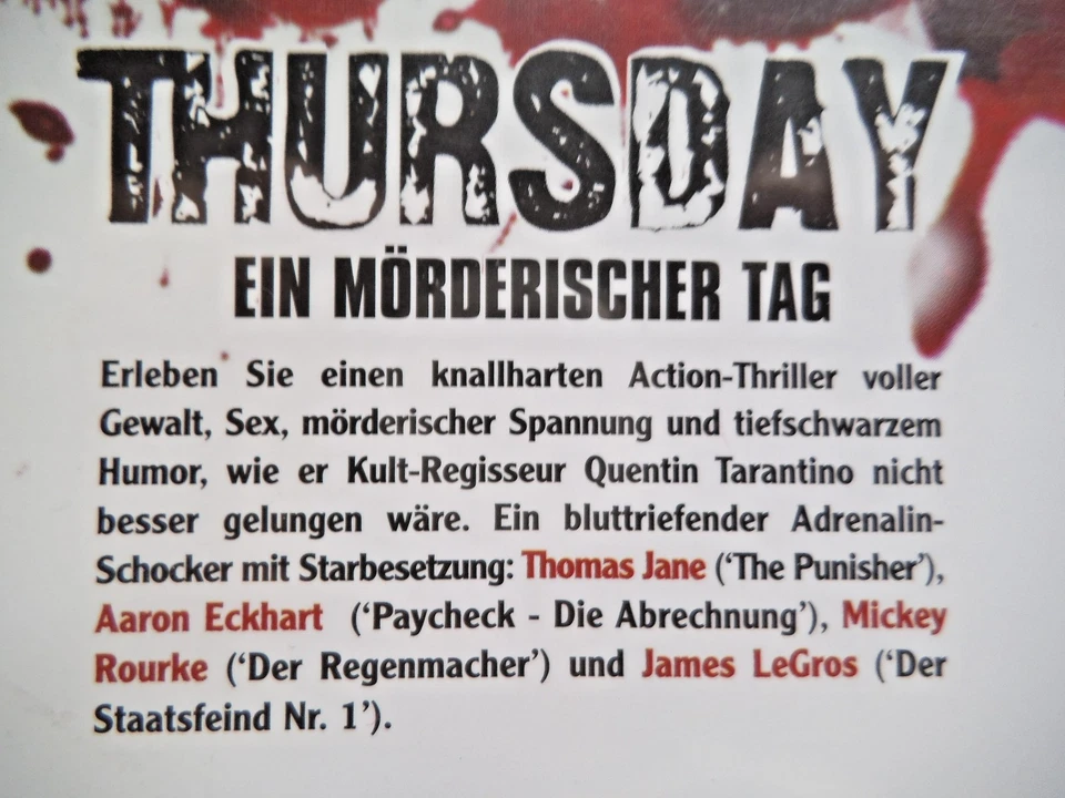 Thursday     Ein mörderischer Tag         (DVD)        Neuwertig - Bild 3 von 4