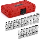 NEWCASOMAN 19PCS 1 4 Drive Universal Joint Socket Set, Metric(5mm to 15mm)...