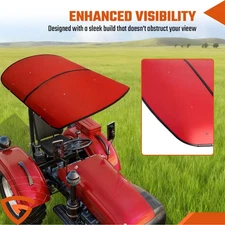 Sun Shield Tuff Top Tractor Canopy For ROPS 48" X 52"-Red  For 2" x 2" or 2" x3"