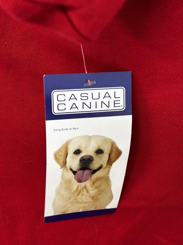 Dog Hoodie Red Casual Canine Large Breeds Pocket NWT - Image 2 of 4