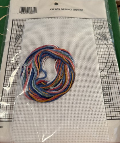 1987 Dale Burdett Cross Stitch Kit Spring Goose  CK609 Sealed Vintage - Picture 2 of 2