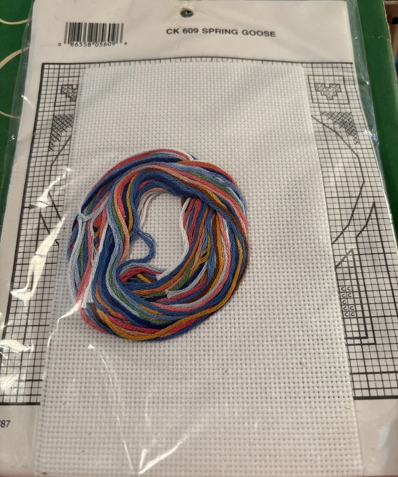 1987 Dale Burdett Kit Ponto Cruz Primavera Ganso CK609 Selado Vintage - Imagem 2 de 2