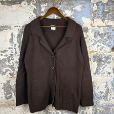 True Vintage 60's Sears Brown Acrylic Knit Button Front Cardigan Sweater Medium