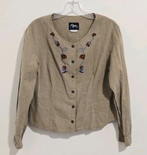 Vintage Roper Button Up Shirt Western Rodeo Made In USA Womens 38" Bust & 21" L
