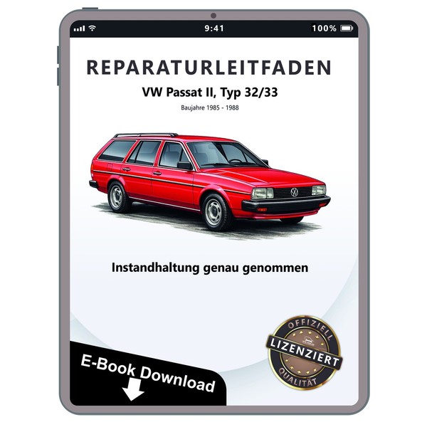 VW Passat 2 (85-88) Instandhaltung Inspektion Wartung Serviceanleitung PDF Datei-image