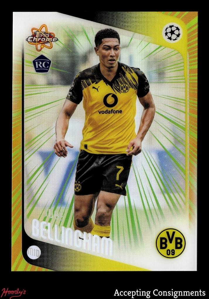 2025-26 Topps Chrome UEFA Radiating Rookies #5 Jobe Bellingham RC ROOKIE SP