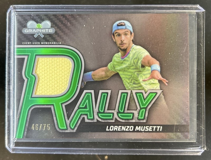 2024 Topps Graphite Lorenzo Musetti Rally Relics Green Refractor #/75