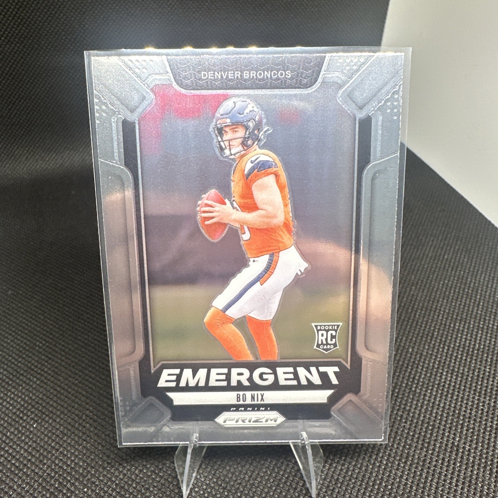 2024 Panini Prizm - Emergent Bo Nix #3 Silver Prizm (RC)