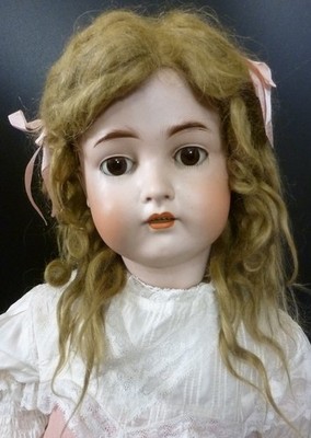14'' / 36cm MOHAIRPERÜCKE FÜR ANTIKE PUPPE, VINTAGE MOHAIR PUPPENPERÜCKE