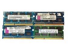 Lot of 4 2GB 2Rx8 PC3- 10600S MEMORY SODIMM SAMSUNG/KINGSTON/RAMAXEL 8GB