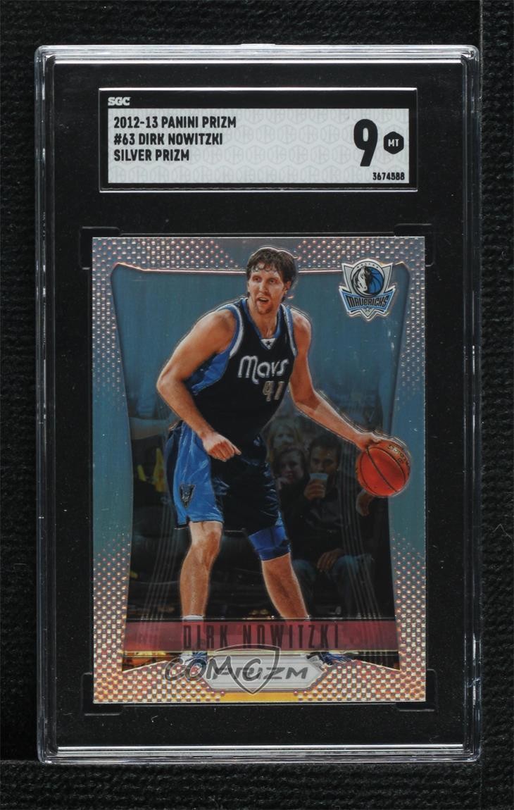 2012-13 Panini Prizm Silver Prizm Dirk Nowitzki #63 SGC 9 MINT HOF