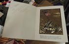 Gold Foil Etching Of Flag Raising On Iwo Jima Sent From One General To Another — photo 6