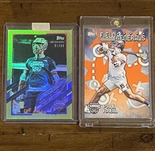 Paul Rabil PLL Topps First Edition Yellow /99 And 2022 Topps Field Generals /25