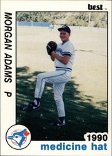 1990 Medicine Hat Blue Jays Best Minor League Card #16 Morgan Adams 