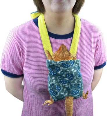 Adjustable Bearded Dragon Sling Chest Carrier Pouch for Reptile to Prevent Them