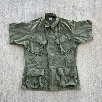 Vintage Vietnam Jungle Jacket Short Sleeve Slant Pocket OG-107