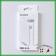Sony WI-C100 Neckband In-Ear Wireless Bluetooth Earbuds White DSEE 25h Battery