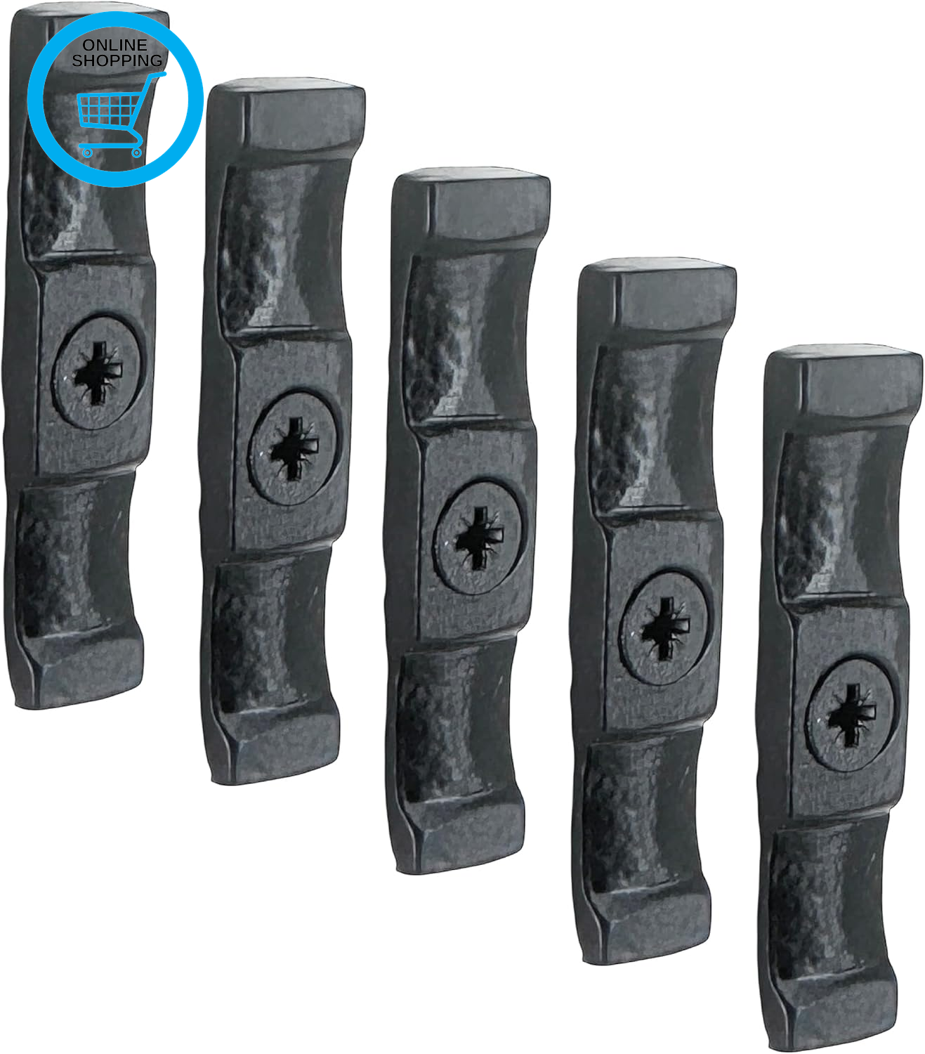 ® 5Pc Black Turn Button Latch 63Mm (2.5"") Turn Buttons, Cupboard Latch, Turn But