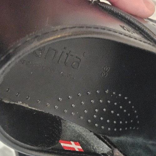 Sanita Black Leather Occupational Professional Clogs Sz 38 US 7.5 - Picture 5 of 11