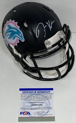 Jaylen Waddle Signed Autographed Miami Dolphins Custom Mini Helmet PSA/DNA - Picture 1 of 2