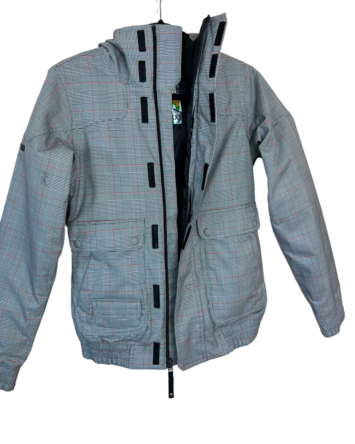 burton tabloid dryride plaid insulated zip snow ski pockets jacket