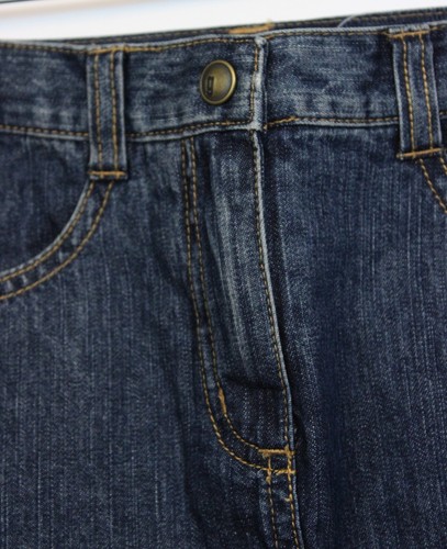 2007 Gymboree Glamour Kitty Jean Skort sz 9 NWT Denim Cat Gold Heart Pockets - Picture 4 of 11