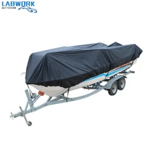 V-Hull Tri-Hull Runabout Waterproof Heavy Duty  Boat Cover Trailerable Fishing