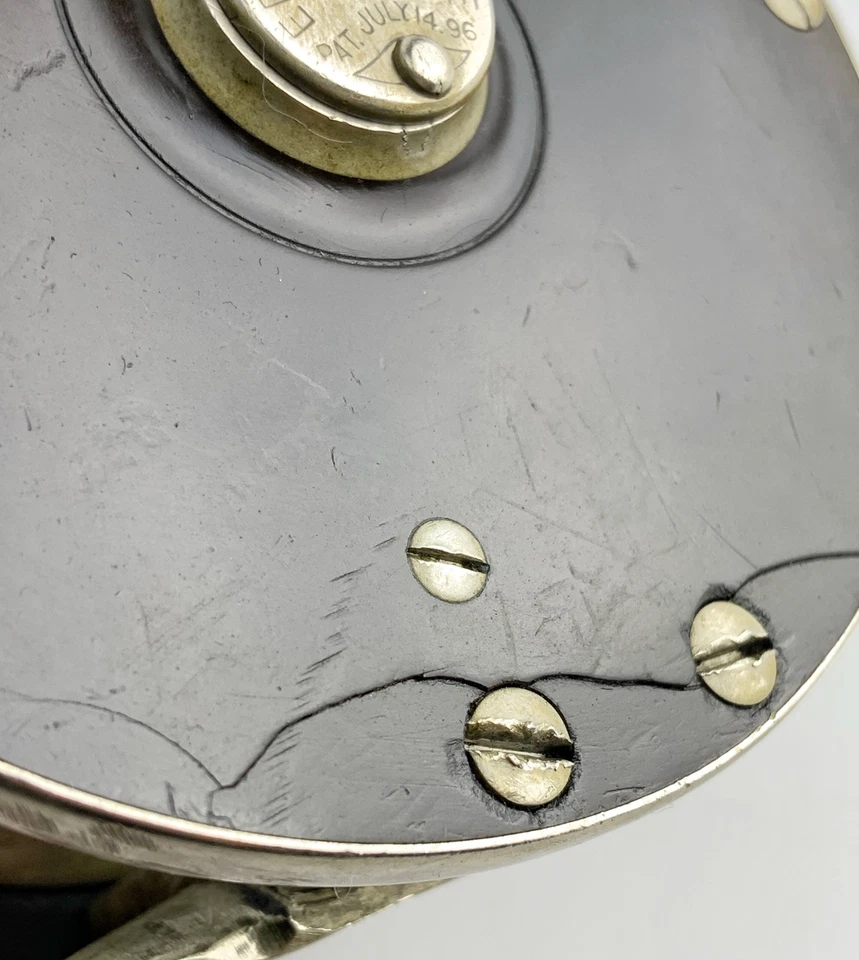 Antiguo carrete de pesca Edward Vom Hofe 491 2.0 para piezas patente 14 de julio de 1896 Foto 4 de 4