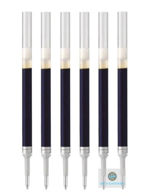 6 x Pentel EnerGel Gel Ink Rollerball Pen REFILLS 0.7mm Tip Black Ink - LR7-A
